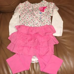 The Children’s Place bodysuit/onesie & pants with raffle skirt 18-24 month girl